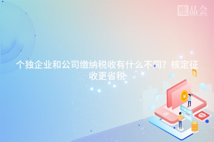 个独企业和公司缴纳税收有什么不同？核定征收更省税