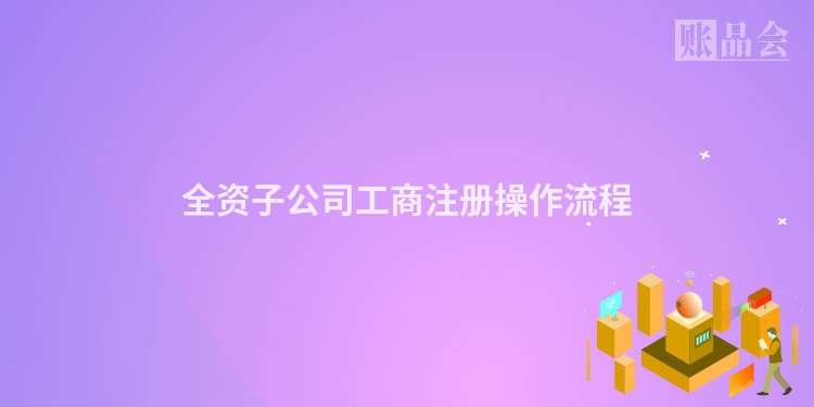 全资子公司工商注册操作流程