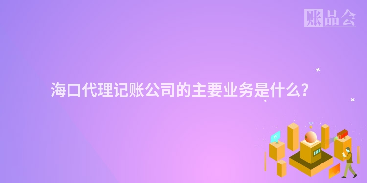 海口代理记账公司的主要业务是什么？