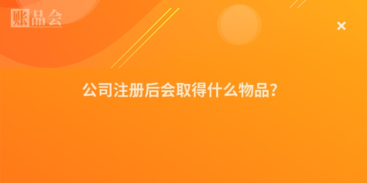 公司注册后会取得什么物品？