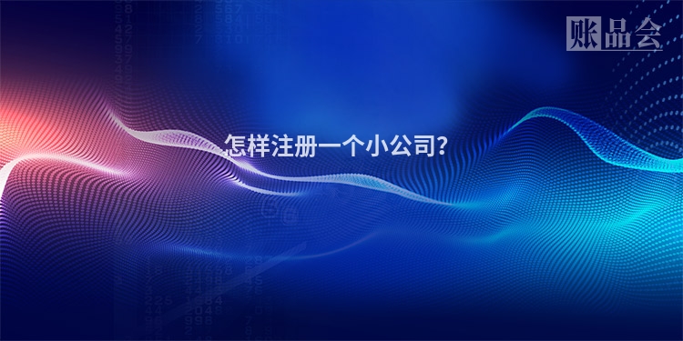 怎样注册一个小公司？