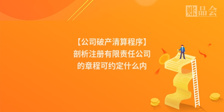 【公司破产清算程序】剖析注册有限责任公司的章程可约定什么内