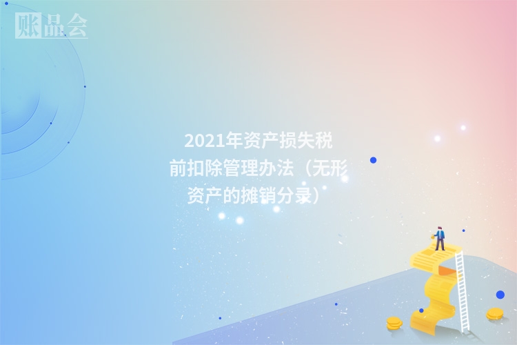 2021年资产损失税前扣除管理办法（无形资产的摊销分录）