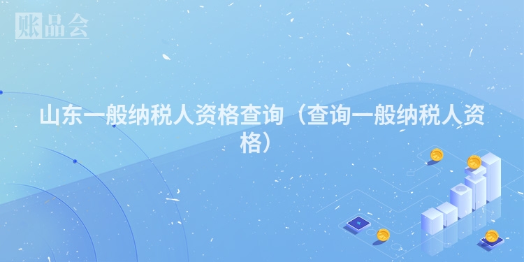 山东一般纳税人资格查询（查询一般纳税人资格）