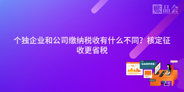 个独企业和公司缴纳税收有什么不同？核定征收更省税