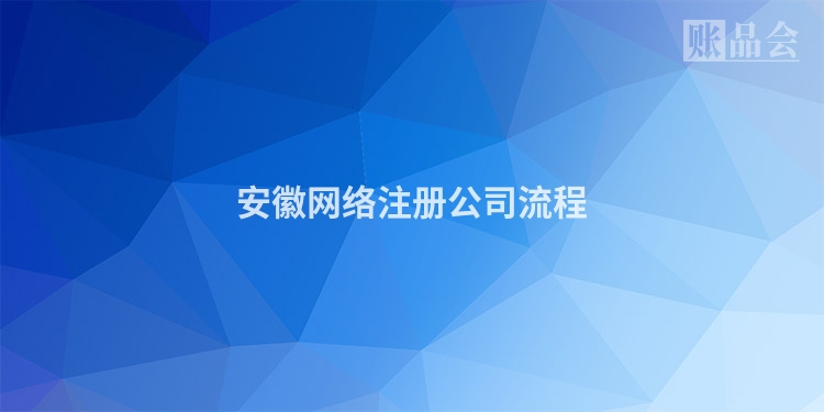 安徽网络注册公司流程