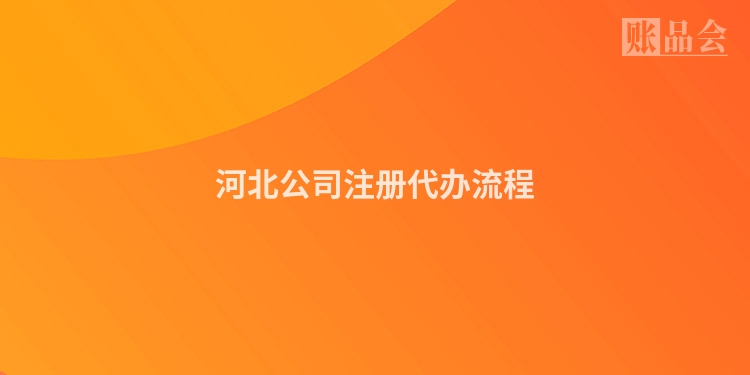河北公司注册代办流程