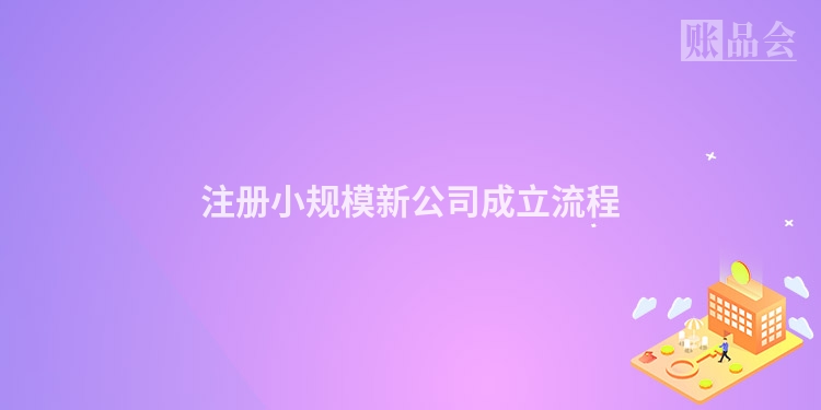 注册小规模新公司成立流程