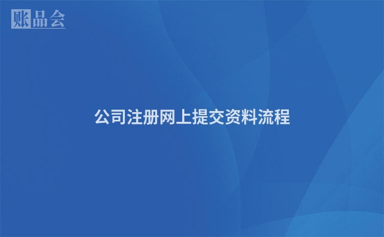 公司注册网上提交资料流程