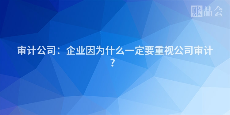 审计公司：企业因为什么一定要重视公司审计？